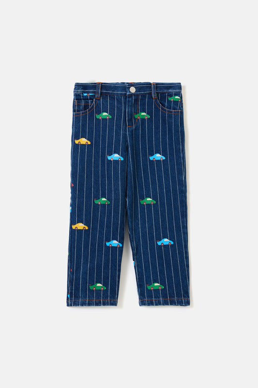 Gorman - Cars Kids Pinstripe Pant - navy