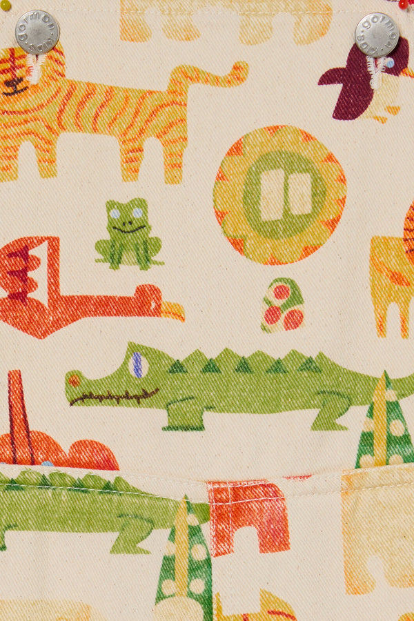 Gorman - Animals Kids Overalls - oatmeal