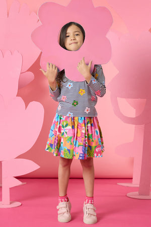 Gorman - Bold Floral Kids Skirt - multi