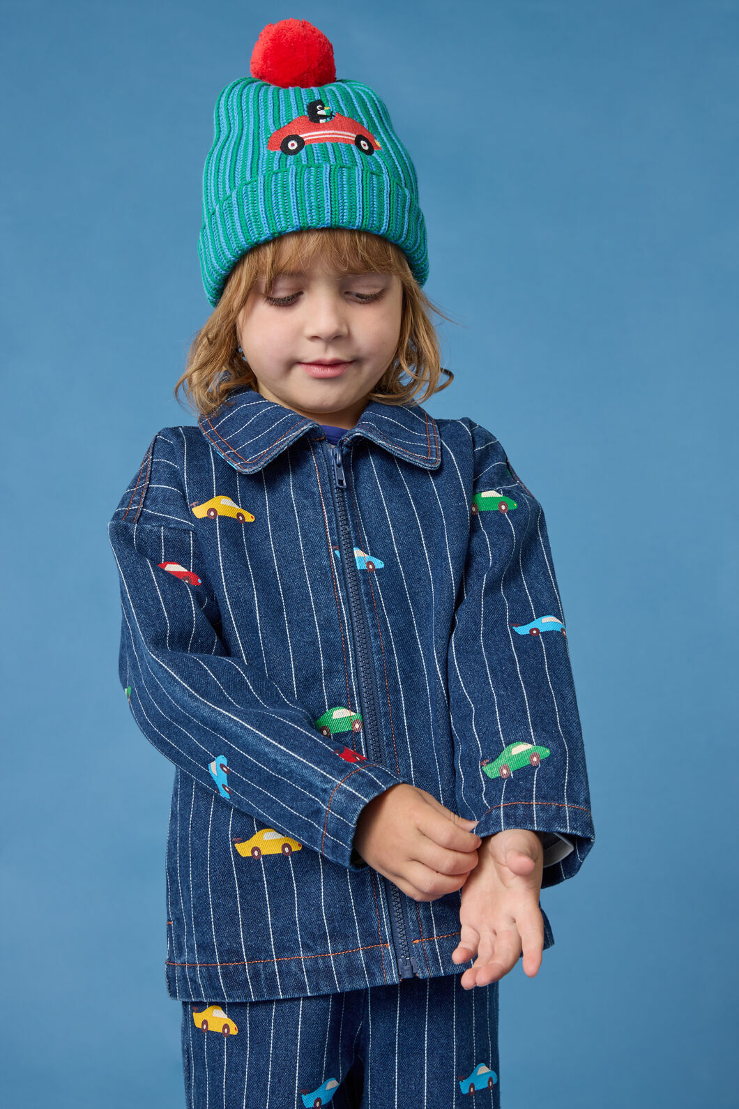 Gorman - Cars Kids Pinstripe Jacket - navy