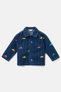 Gorman - Cars Kids Pinstripe Jacket - navy
