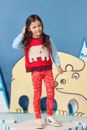 Gorman - Playful Shapes Kids Legging - red