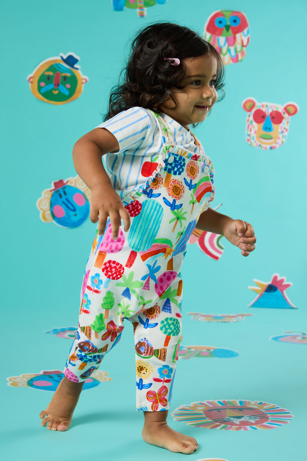 Gorman - Rain Forest Baby Overall - multi