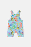 Gorman - Dino Land Baby Overalls - blue