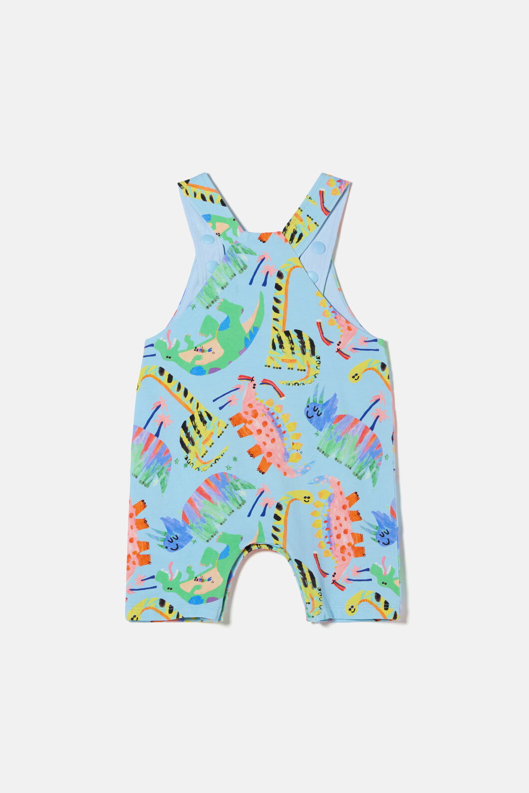 Gorman - Dino Land Baby Overalls - blue