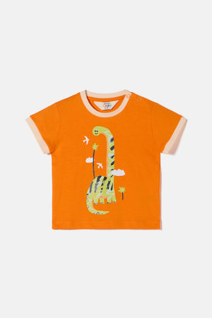Gorman - Dreamer Dino Baby T-Shirt - orange