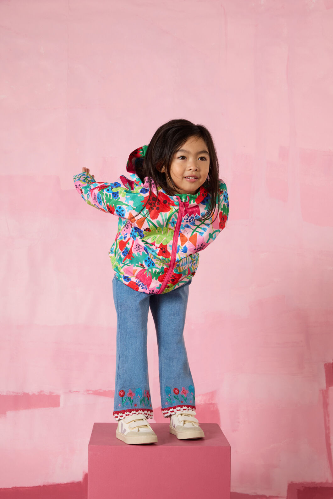 Gorman - Flower Fields Kids Raincoat - pink