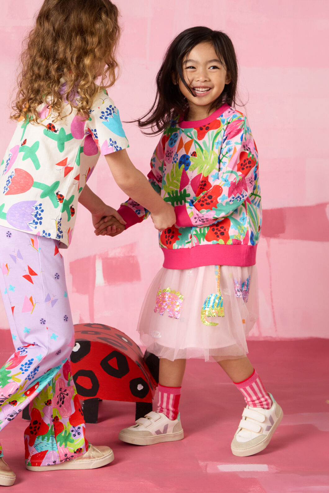 Gorman - Flower Fields Kids Sweater - pink
