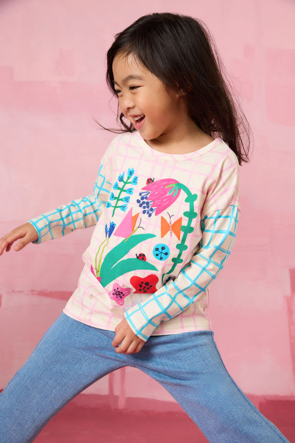 Gorman - Check Flowers Kids T-Shirt - multi
