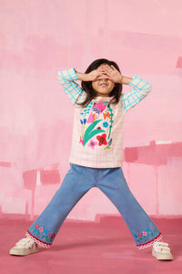 Gorman - Check Flowers Kids T-Shirt - multi