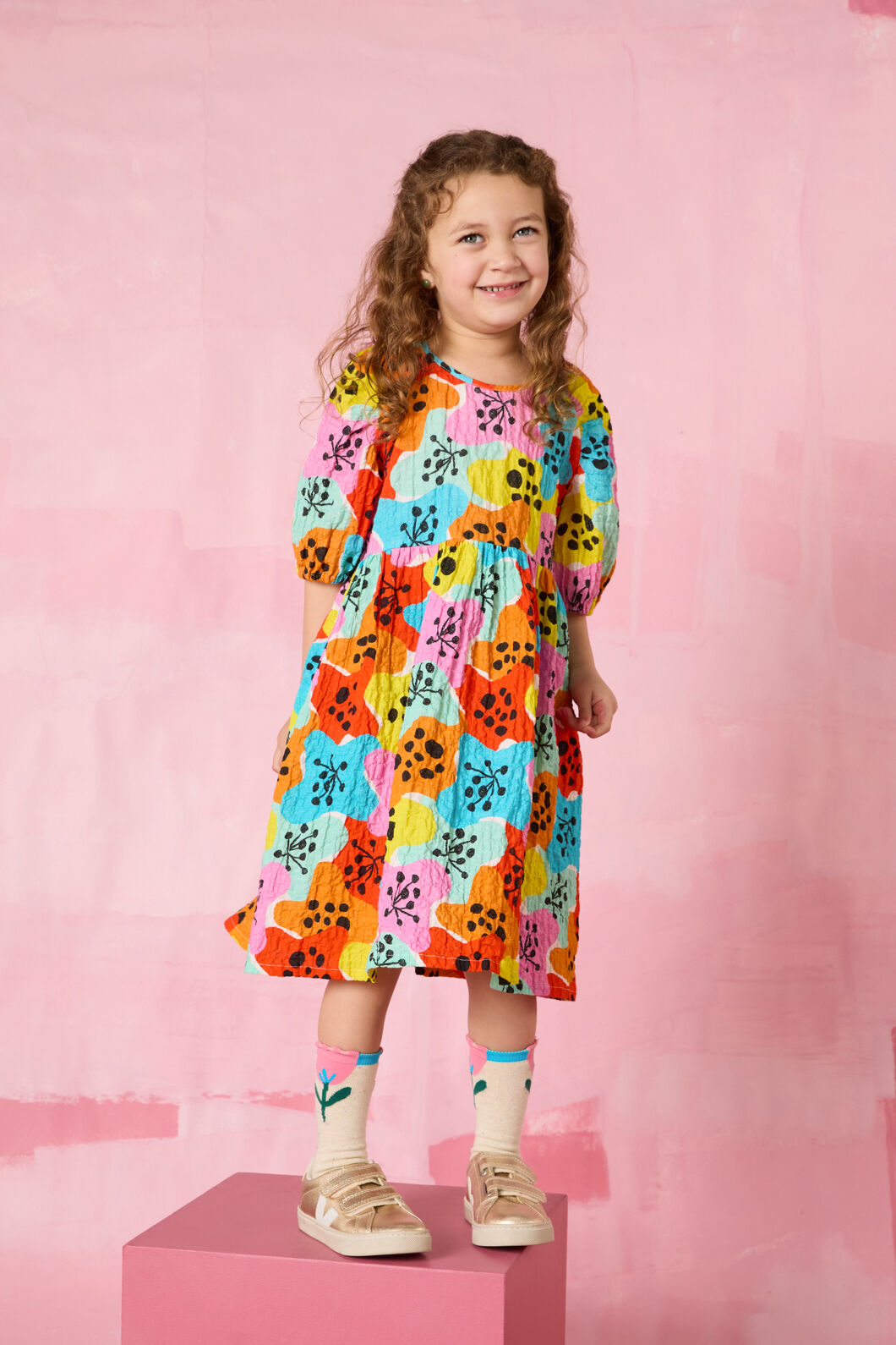 Gorman - Bold Flowers Kids Dress - multi