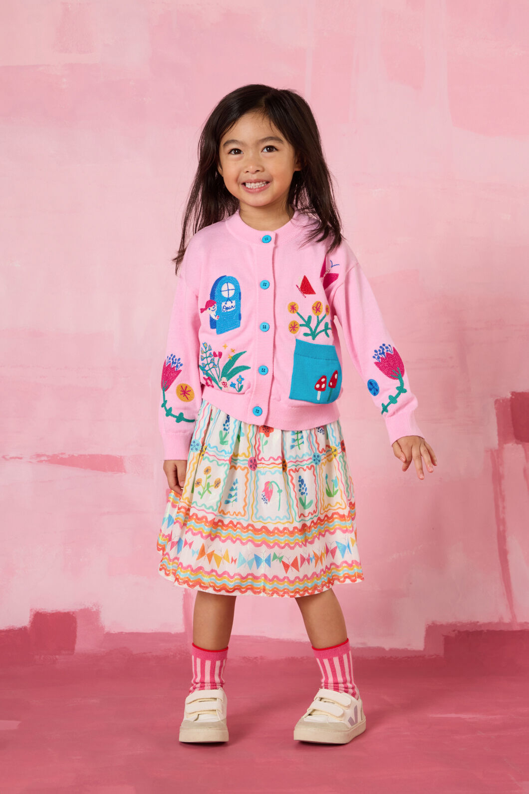 Gorman - Gallery Border Kids Skirt - multi