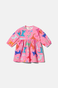 Gorman - Spotty Cats Baby Dress - pink