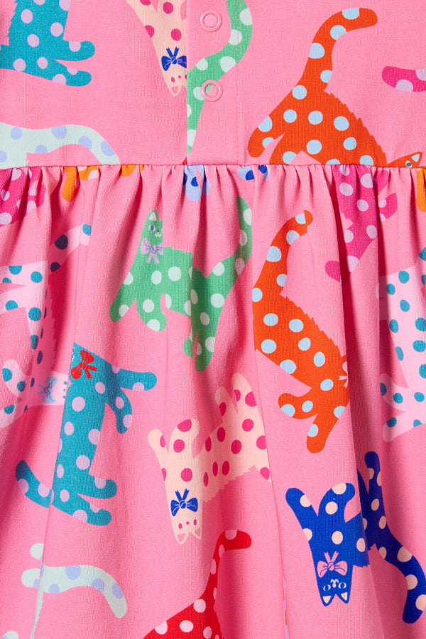 Gorman - Spotty Cats Baby Dress - pink
