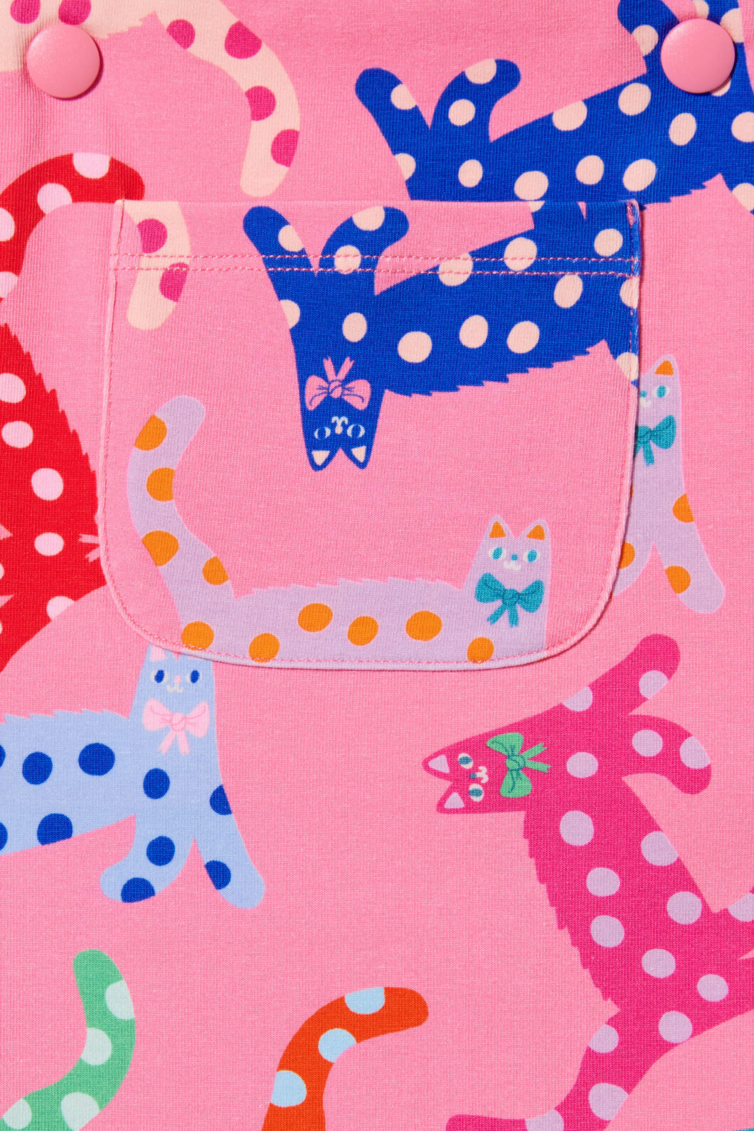Gorman - Spotty Cats Baby Overalls - pink