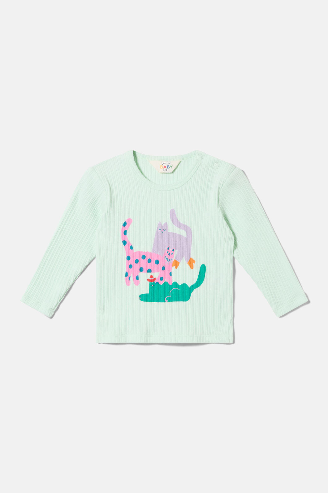 Gorman - Three Cats Baby T-Shirt - mint