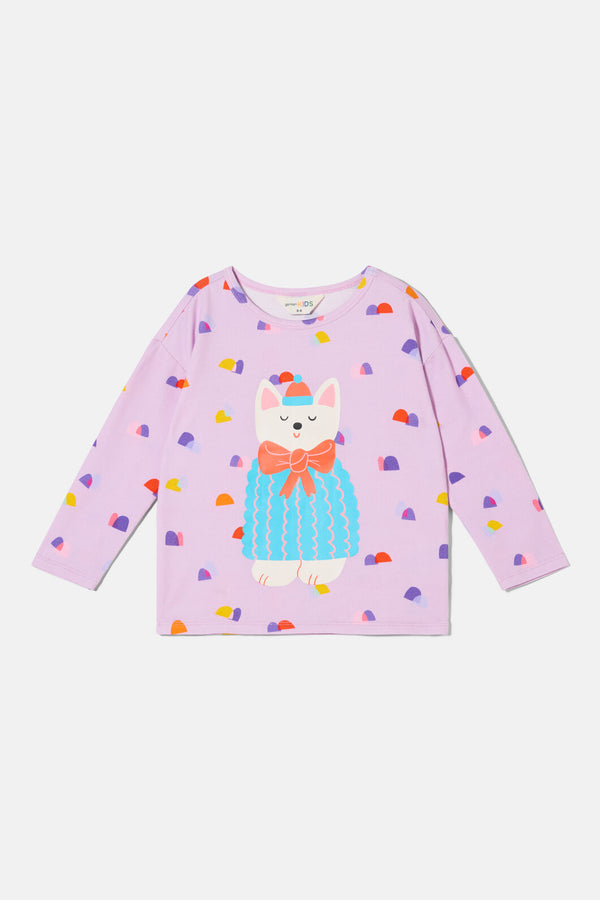 Gorman - Cozy Dog Kids T-Shirt - lilac