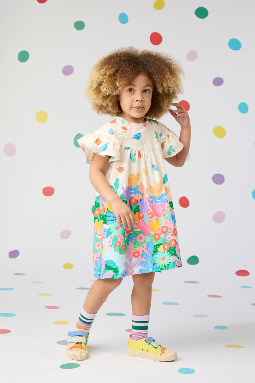 Gorman - Floral Pop Kid Border Dress - multi