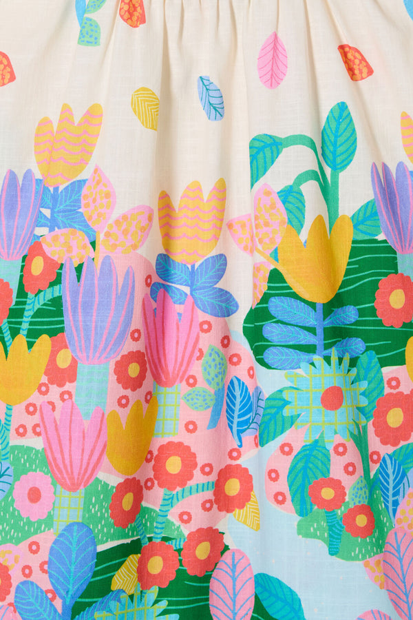 Gorman - Floral Pop Kid Border Dress - multi