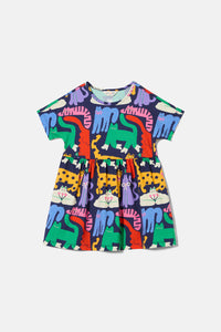 Gorman - Cute Cats Kids Dress - navy