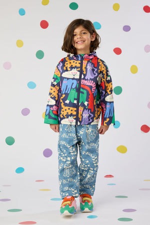 Gorman - Cute Cats Kids Raincoat - navy