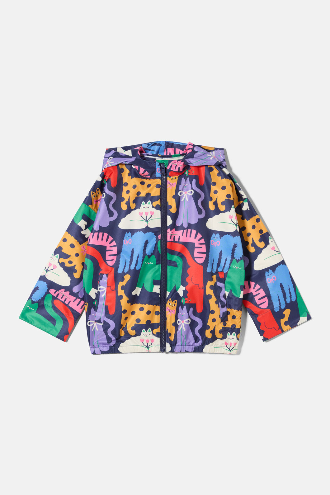 Gorman - Cute Cats Kids Raincoat - navy