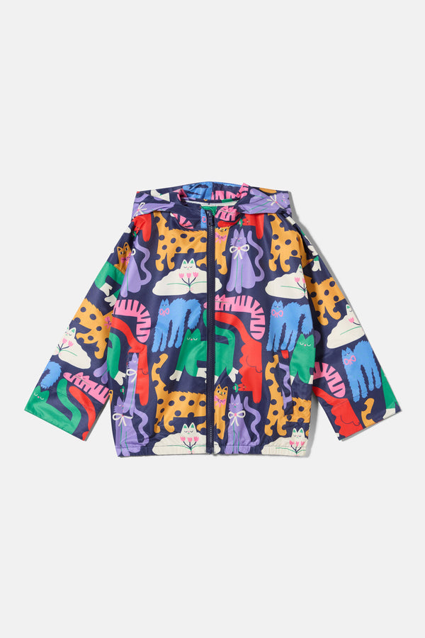 Gorman - Cute Cats Kids Raincoat - navy