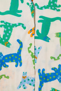 Gorman - Spotty Cats Kids Shirt - cream