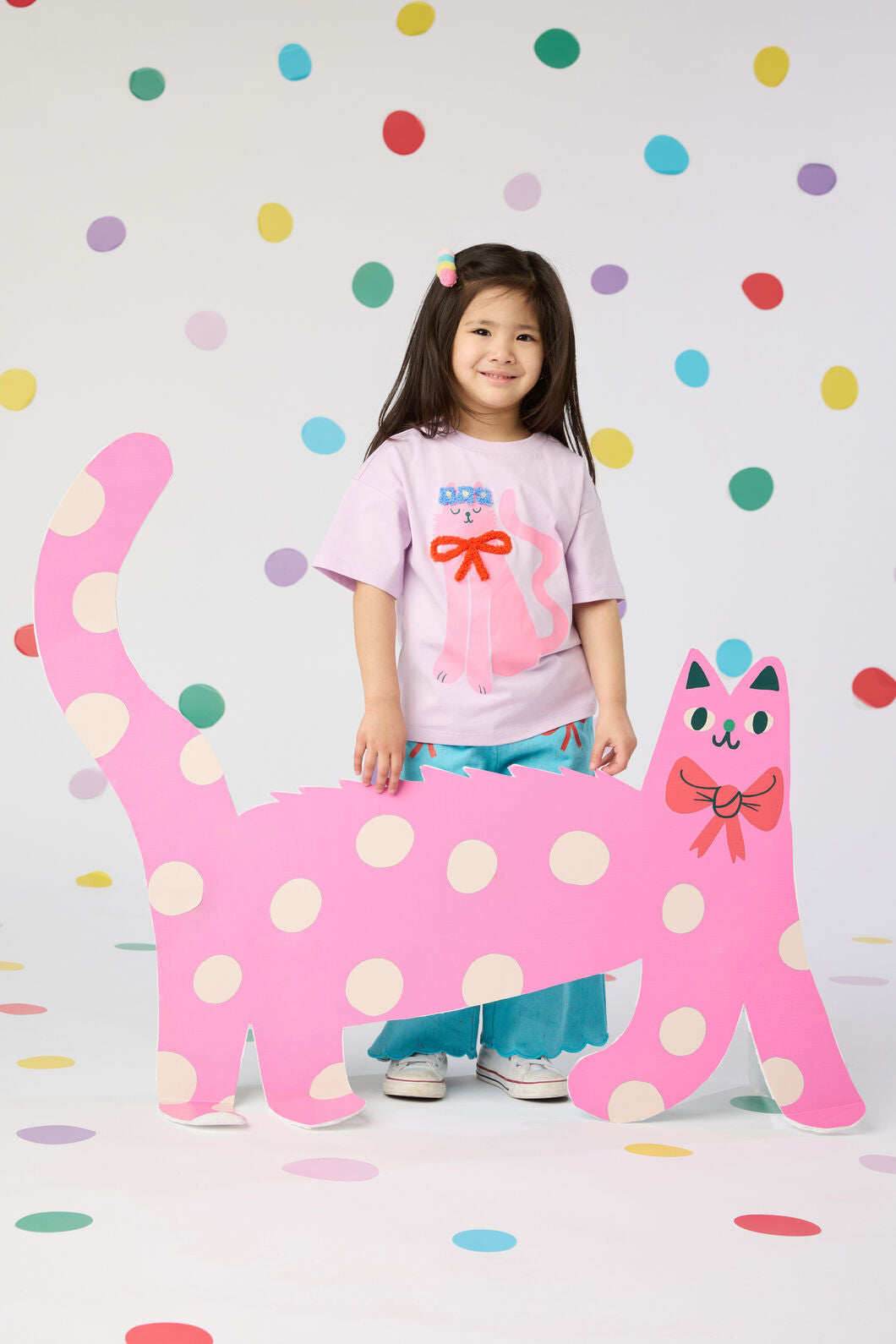 Gorman - Pretty Cat Kids T-Shirt - lilac