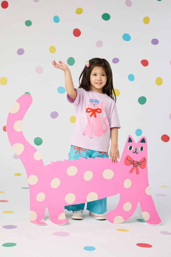 Gorman - Pretty Cat Kids T-Shirt - lilac
