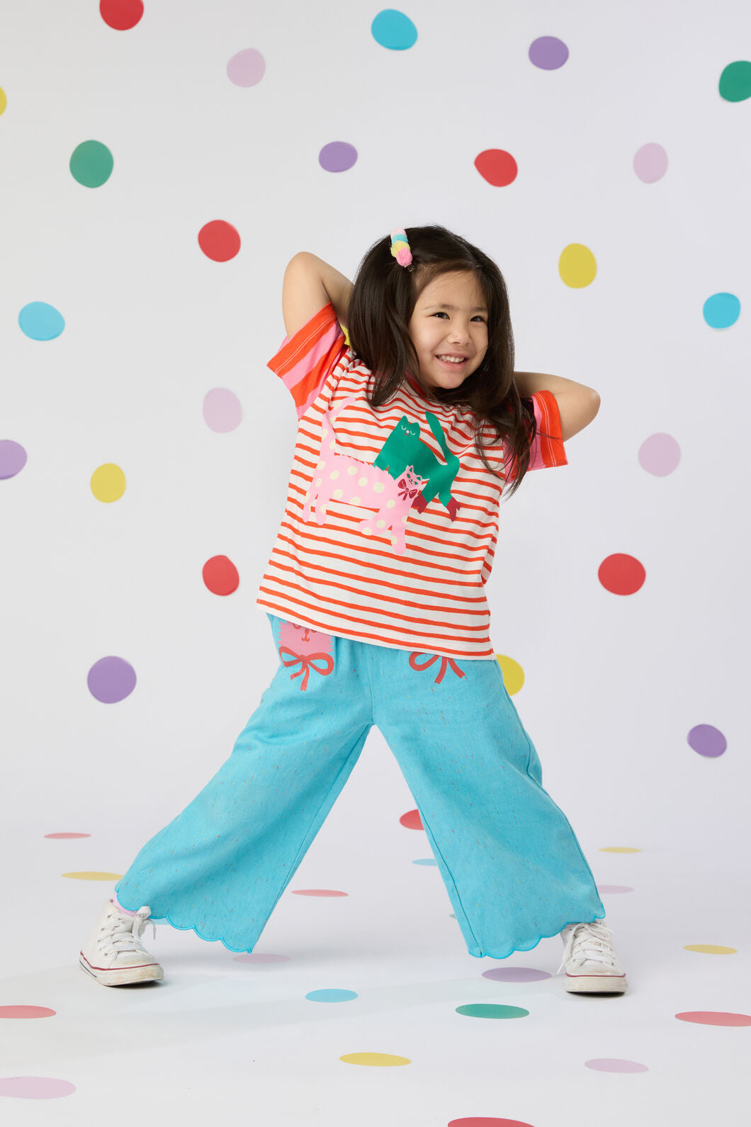 Gorman - Stripe Cats Kids T-Shirt - stripe