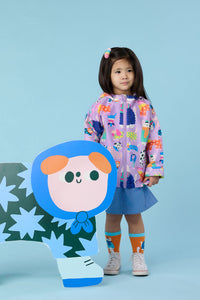 Gorman - Sweater Dogs Kids Raincoat - lilac