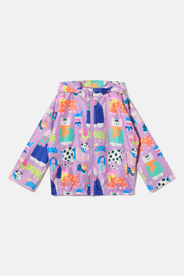 Gorman - Sweater Dogs Kids Raincoat - lilac