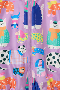 Gorman - Sweater Dogs Kids Raincoat - lilac