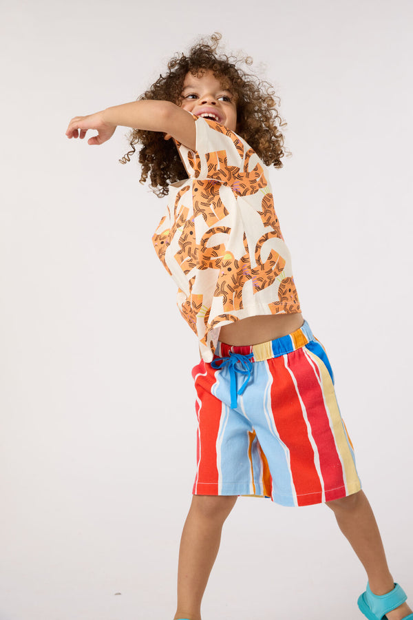 Gorman - Red Stripes Kids Shorts - red-stripe