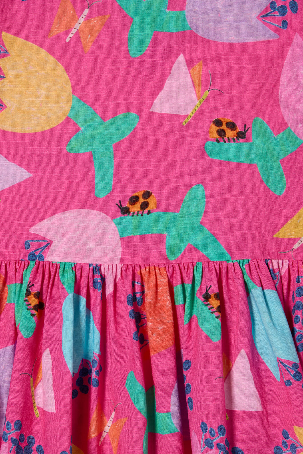 Gorman - Secret Garden Kids Border Dress - pink