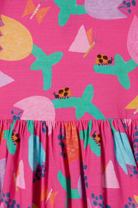 Gorman - Secret Garden Kids Border Dress - pink