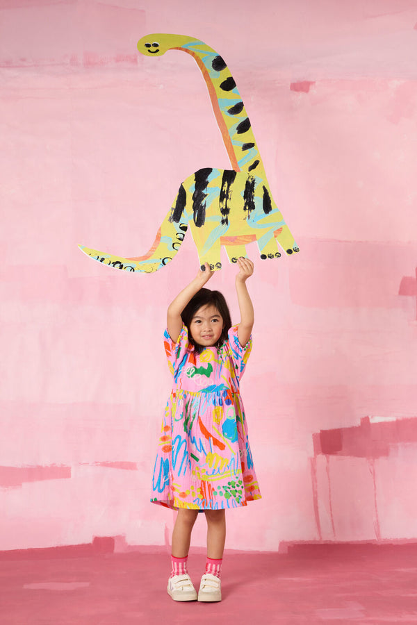 Gorman - Maxi Doodles Kids Dress - pink
