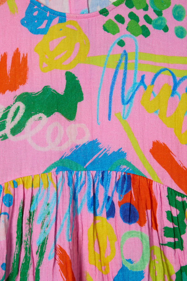 Gorman - Maxi Doodles Kids Dress - pink