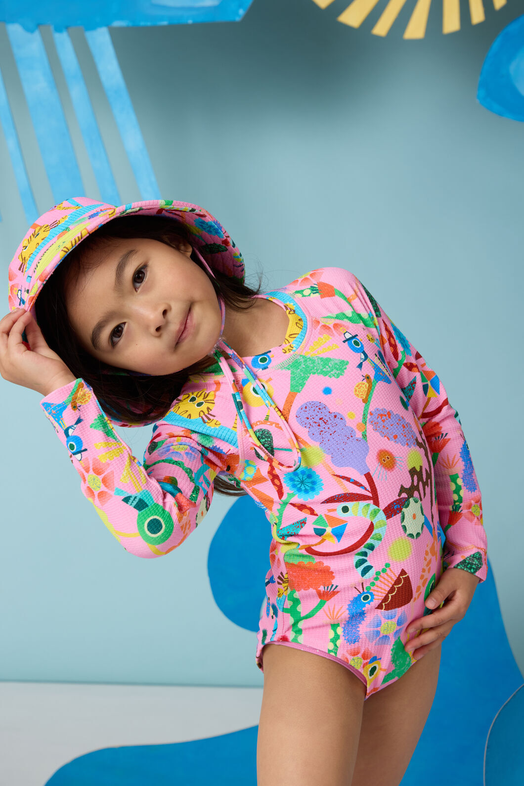 Gorman - Bugs In Bloom Kids Swim Suit - pink