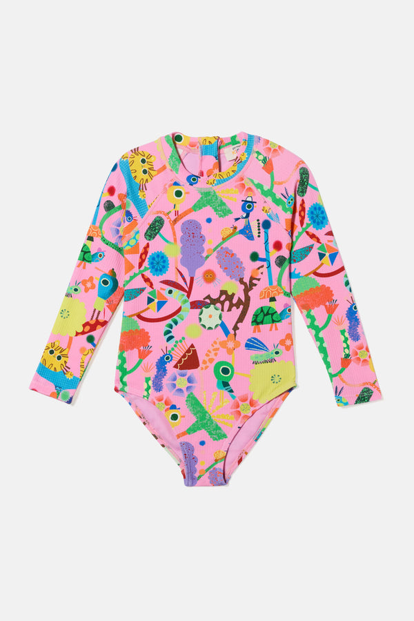 Gorman - Bugs In Bloom Kids Swim Suit - pink