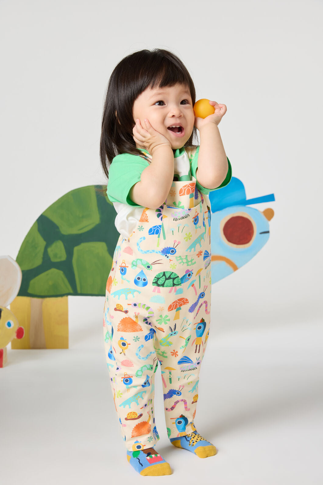 Gorman - Garden Pals Baby Overalls - cream