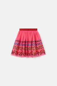 Gorman - Curly Wurly Kids Sequin Skirt - pink