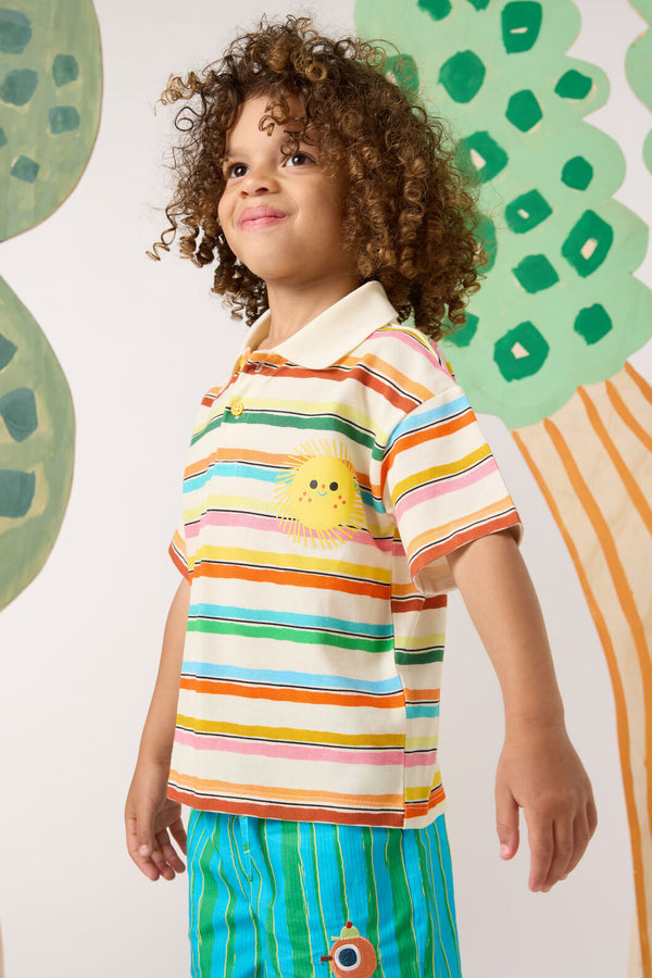 Gorman - Sunshine Stripe Kids Polo Top - multi