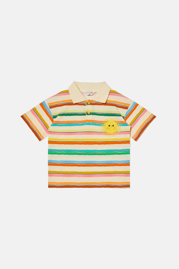 Gorman - Sunshine Stripe Kids Polo Top - multi