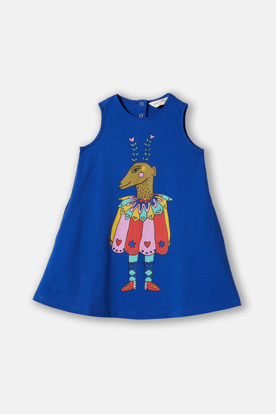 Gorman - Fable Deer Kids Dress - blue