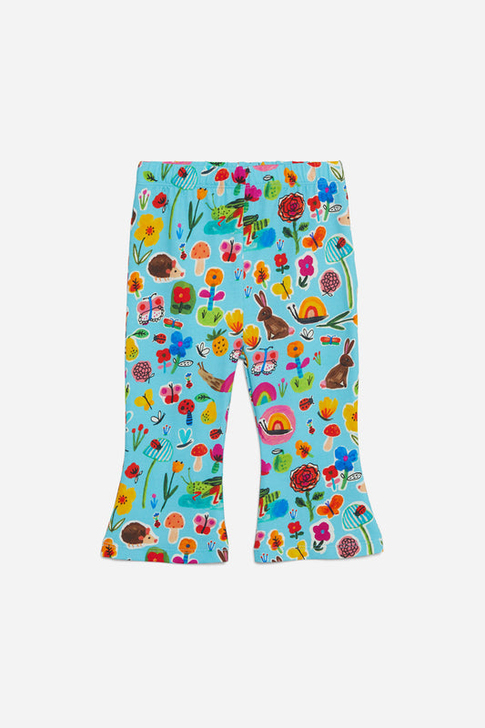 Gorman - Flower Bed Baby Legging - blue