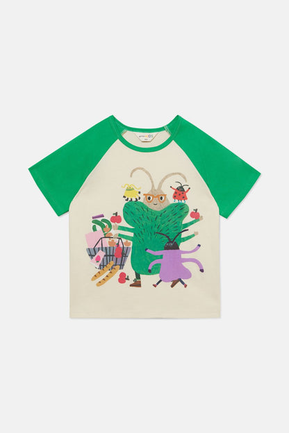 Gorman - Beetle Kids SS Raglan Tee - green-cream