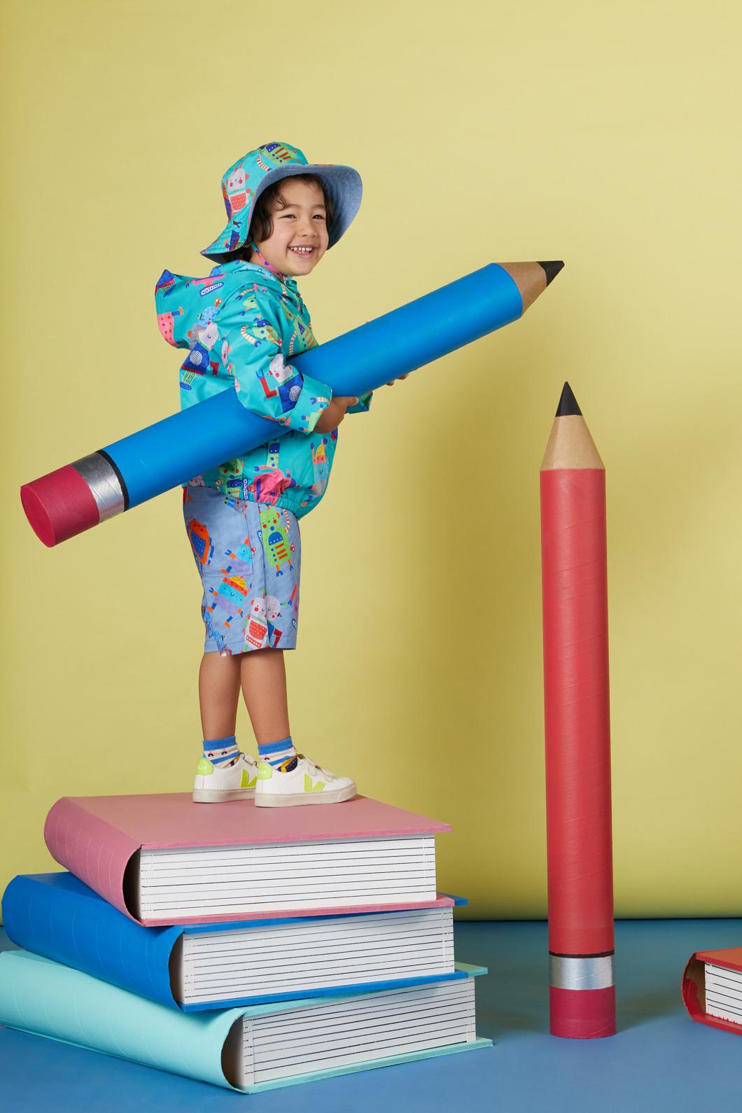 Gorman - Robots Kids Raincoat - green