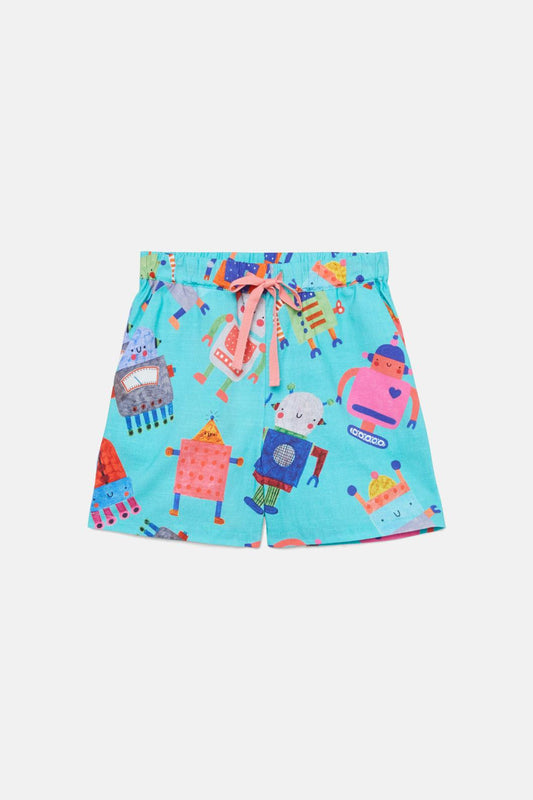 Gorman - Robots Kids Shorts - green